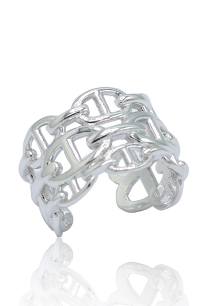 Midyat Nurtaş Gümüş Sade Zincir Tasarım 925 Ayar Gümüş Kadın Yüzük 201024007