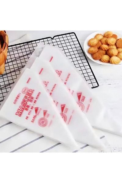 Generic Sharpdo 100 Piece Cake Decorating Disposable Piping Bags White 26x17cm