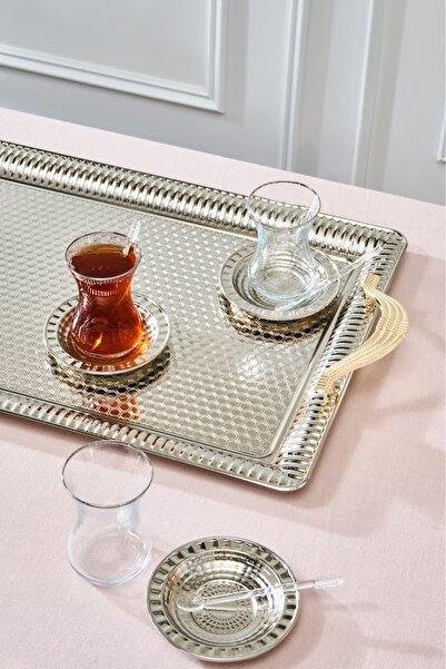 Karaca 19 Piece Tea Set with River Tray