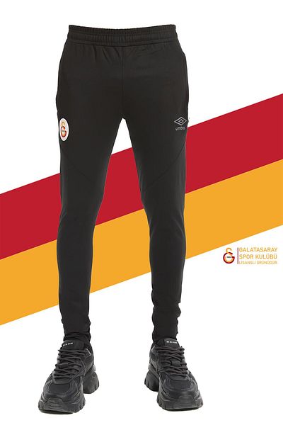 Galatasaray Γνήσιο μαύρο αθλητικό παντελόνι με άδεια χρήσης