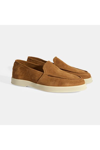 Desa Peraleda Tan Men's Slip-On Suede Loafer