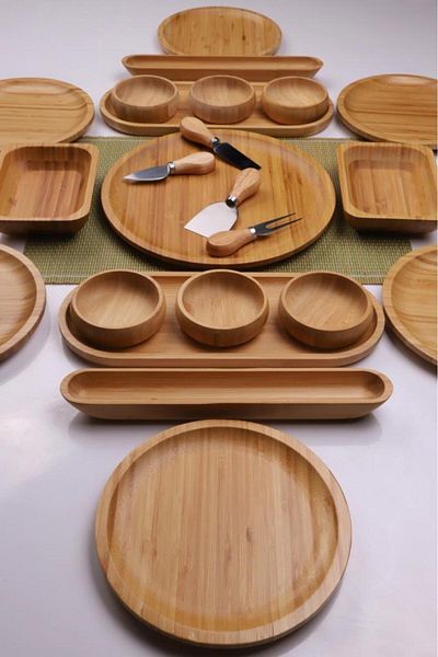 Atbyhome Bamboo Zen 6-Person 23-Piece Stylish Bamboo Breakfast Set - Breakfast Set
