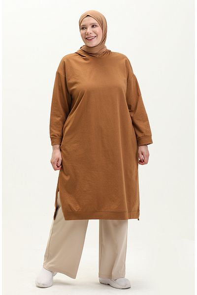 sefamerve Αθλητικό τουνίκ Tan Hooded - 3007-28