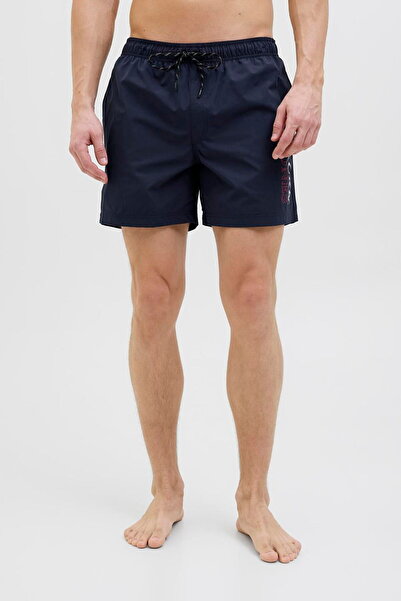 Jack & Jones Erkek Logo Baskili Deniz Sortu - Maui