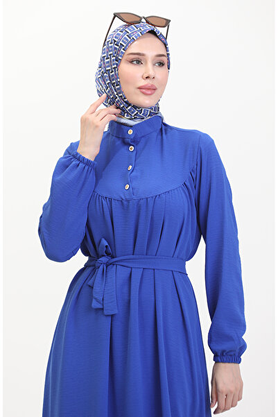 sefamerve Сукня з поясом і ґудзиками - 0462-01