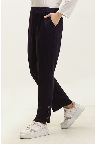 sefamerve Pantaloni de mărime mare 1035-07 Prune