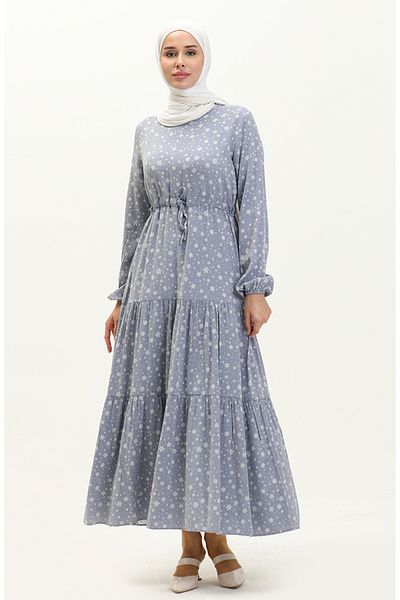sefamerve Rochie cu modele albastre - 81802-02