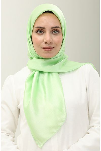sefamerve 2025-01 Φιστίκι Πράσινο Βραδινό Φόρεμα Jan Jan Scarf