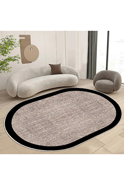 Hülya Home Kesme Halı Desenli Dijital Baskı Yıkanabilir Kaymaz Taban İnce Sal...