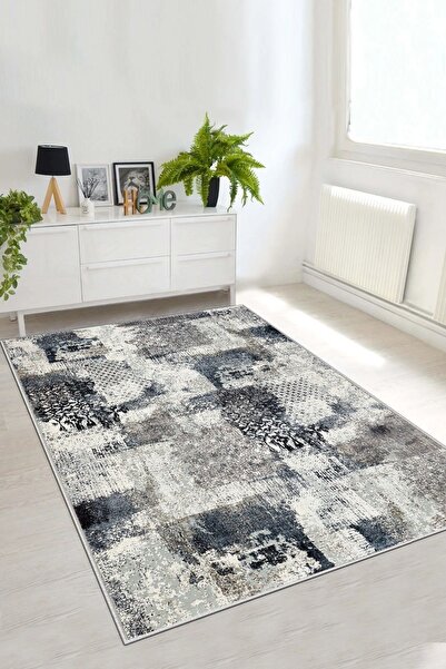 df home Kesme Halı Desenli Dijital Baskı Yıkanabilir Kaymaz Taban İnce Salon ...