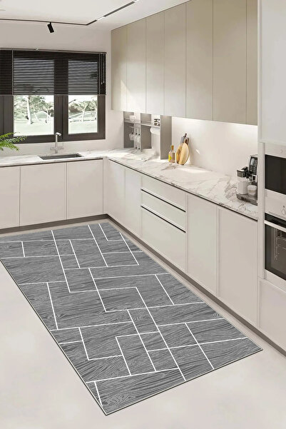 Evimle Makinede yıkanabilir kaymaz taban leke tutmaz mutfak halısı salon halı...