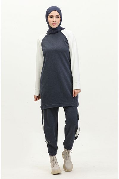 sefamerve Σετ φόρμας Navy Blue Double - 23059-03