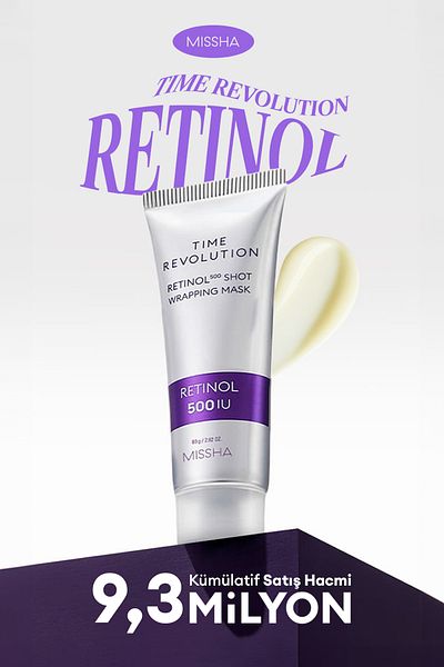 Missha Mask Containing Retinol - Time Revolution Retinol 500 Shot Peelable Anti-Wrinkle