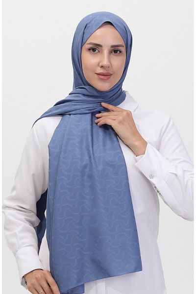 sefamerve Σάλι Madame Mary Ivy Jacquard 19088-06 Indigo