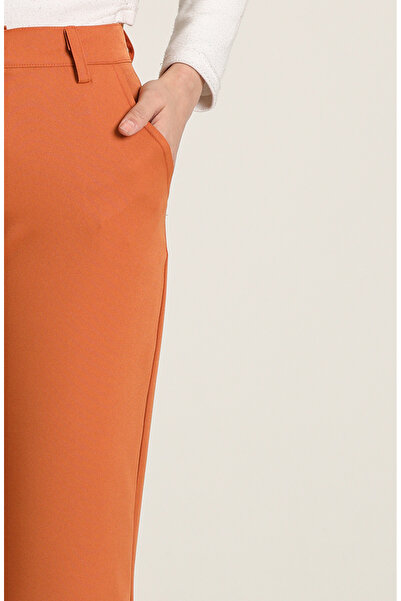 sefamerve Yandan Cepli Likrali Pantolon 6555-06 Tarçın Renk