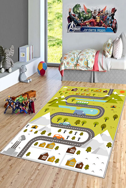 df home Çocuk odası Genç odası Oyun Halısı Kaymaz Taban Yıkanabilir KC50