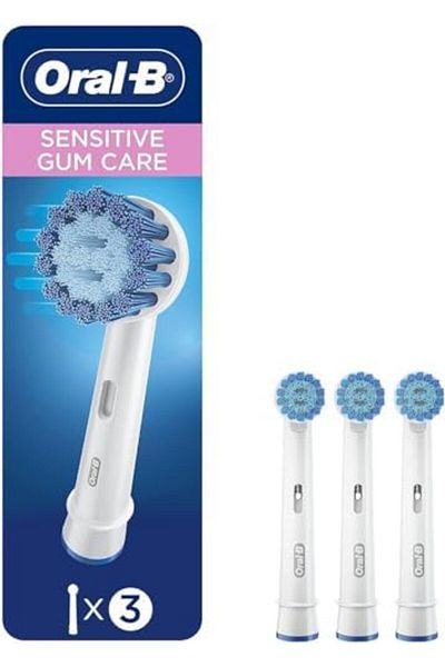 Oral-B رؤوس فرشاة أسنان كهربائية بديلة للعناية باللثة الحساسة، عبوة من 3 قطع