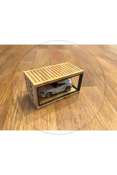 Bi'şeyler Sepeti 1:64 Container Backside Frame Diorama Garage Parking Diecast Vehicle Container - Car Not Included.
