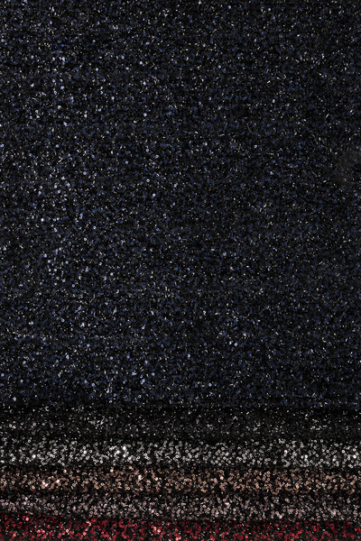 Kumaş Deposu 2 mm Sequined Navy Blue Fabric