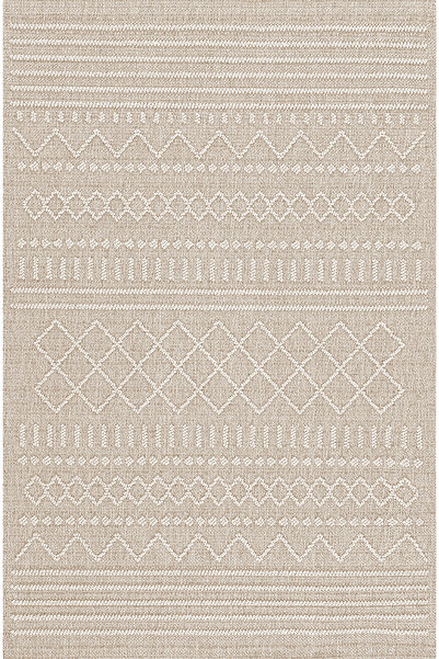 UZZA Salon Halısı Geometrik İskandinav Eskitmeli Dijital Baskı Yıkanabilir Ka...