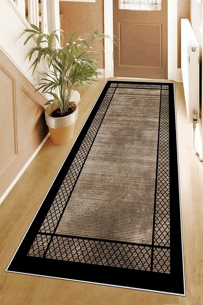 df home Digital Printed Cutting Runner - Washable Non-Slip Base, Doorway Entrance Carpet 3516