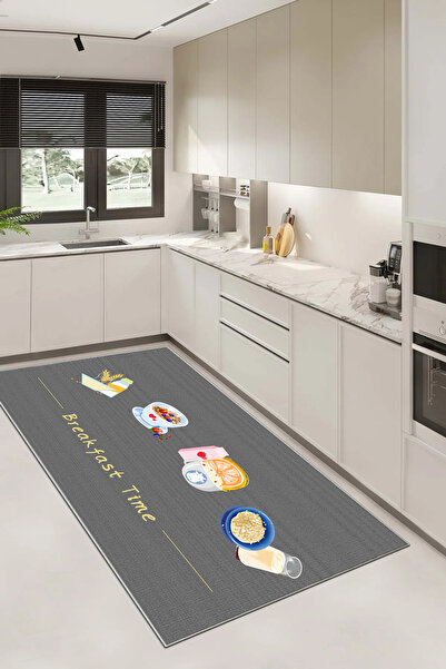 df home Kesme mutfak halısı Desenli Dijital Baskı Yıkanabilir Kaymaz Taban  İ...