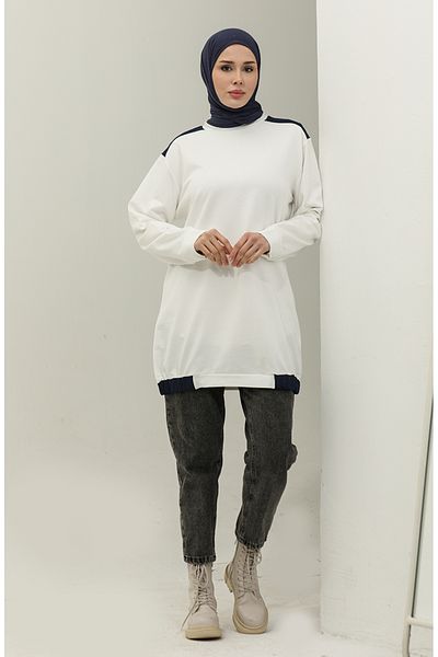 sefamerve Φούτερ Ecru Crew Neck - 23086-04