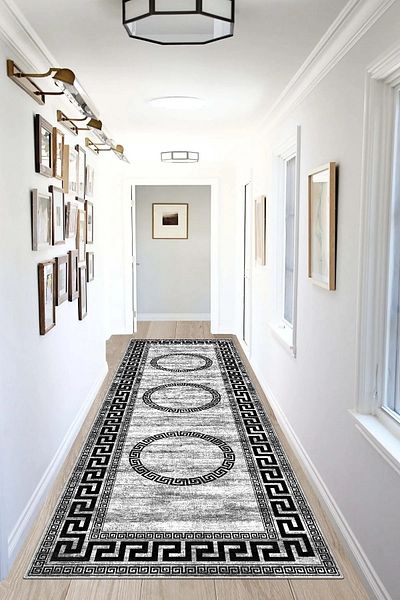 Hülya Home Digital Printed Cutting Runner - Washable Non-Slip Base, Entrance Carpet 3267