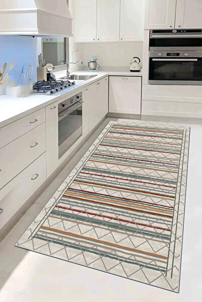 Evimle Makinede yıkanabilir kaymaz taban leke tutmaz mutfak halısı salon halı...