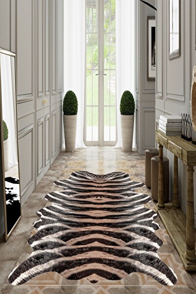 df home Dekoratif Post Görünümlü Dijital Baskı Kaymaz Taban Yıkanabilir Halı