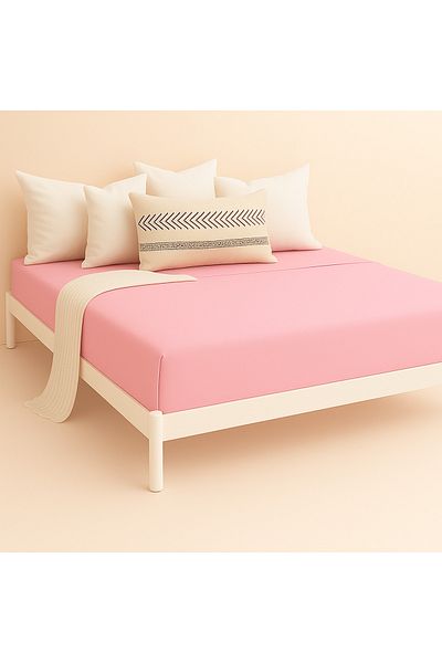 Prime Sleeks 100% Cotton Fitted Sheet Double Fitted Sheet 160X200Cm