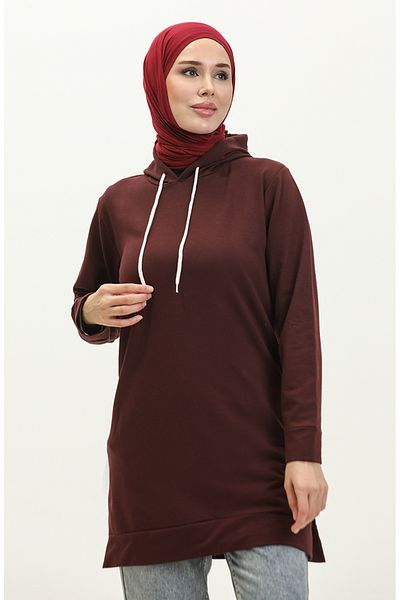 sefamerve Φούτερ Dark Cherry Hooded - Two Thread 23006-01