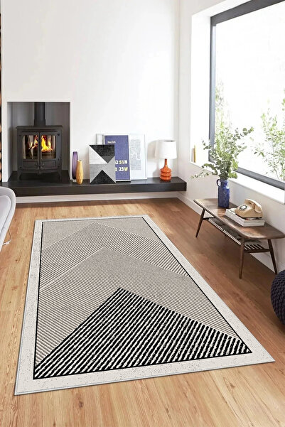 df home Kesme Halı Desenli Dijital Baskı Yıkanabilir Kaymaz Taban İnce Salon ...