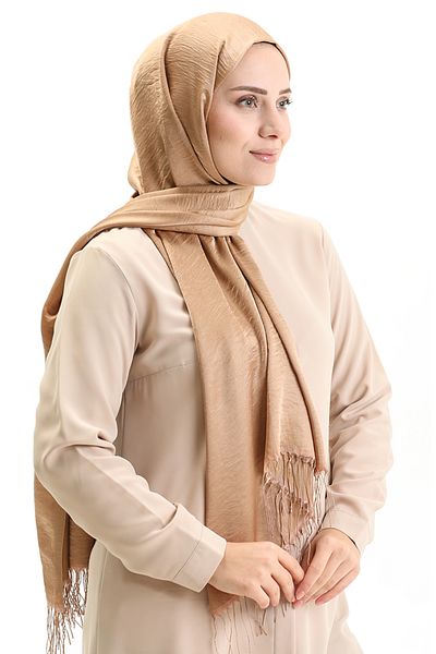 sefamerve Γυαλιστερό βραδινό σάλι - 2006-04 Camel