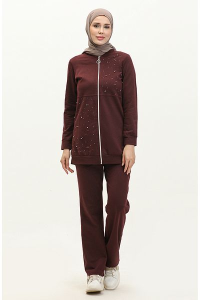 sefamerve Φόρμα φόρμας με δύο κλωστές Pearl 3038-09 Plum