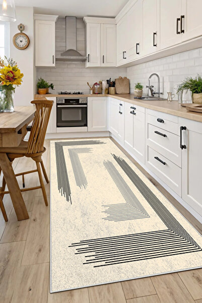 Evimle Makinede yıkanabilir kaymaz taban leke tutmaz mutfak halısı salon halı...