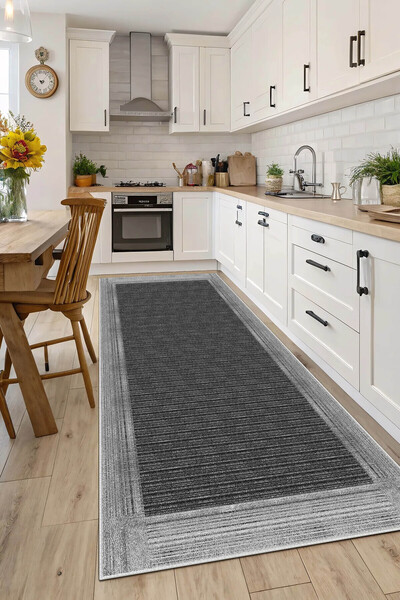 Evimle Makinede yıkanabilir kaymaz taban leke tutmaz mutfak halısı salon halı...