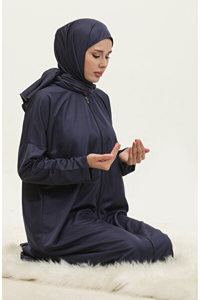 sefamerve Praktikus egyrészes sötétkék imaruha - fejkendővel, 1980-02