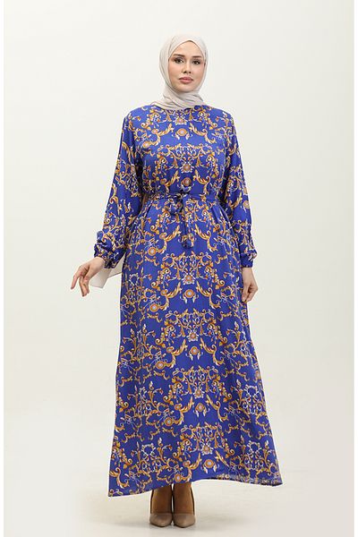 sefamerve Φόρεμα από βισκόζη Saks Colorful Humeyra - 0322-04