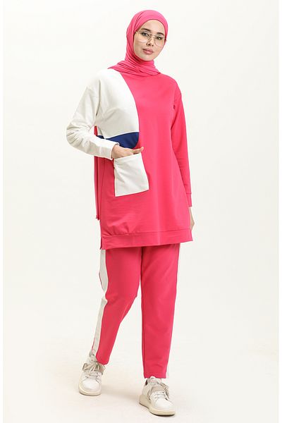 sefamerve Set trening fucsia - buzunare laterale 70086-04