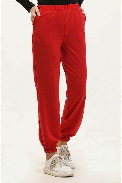 sefamerve Claret Red Sweatpants - Με τσέπες, Μοντέλο 0273-02