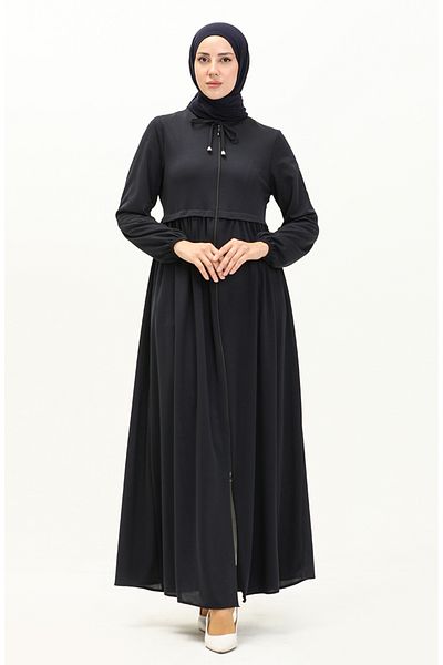 sefamerve Navy Blue Ferace με φερμουάρ - 0569-08