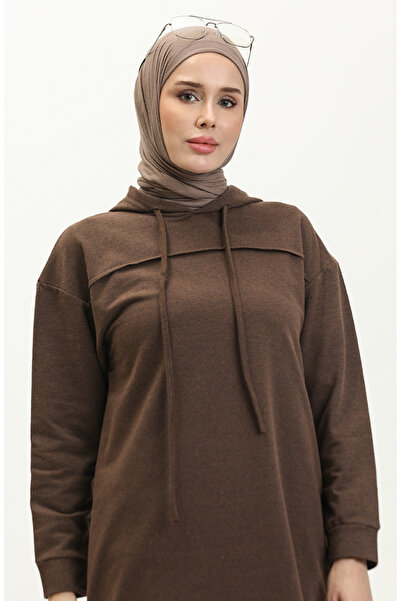 sefamerve İki İplik Eşofman Takım 3034-06 Kahverengi