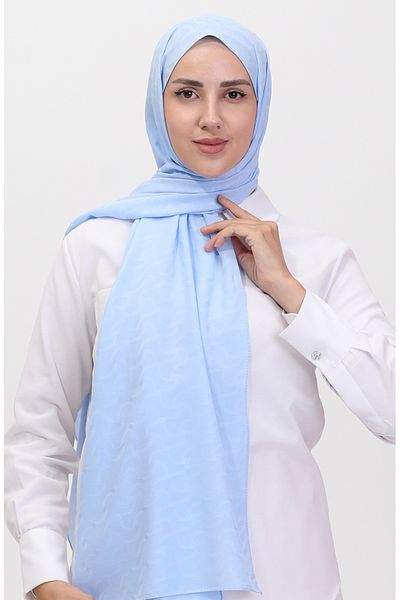 sefamerve Σάλι Madame Mary Ivy Jacquard 19088-07 Baby Blue