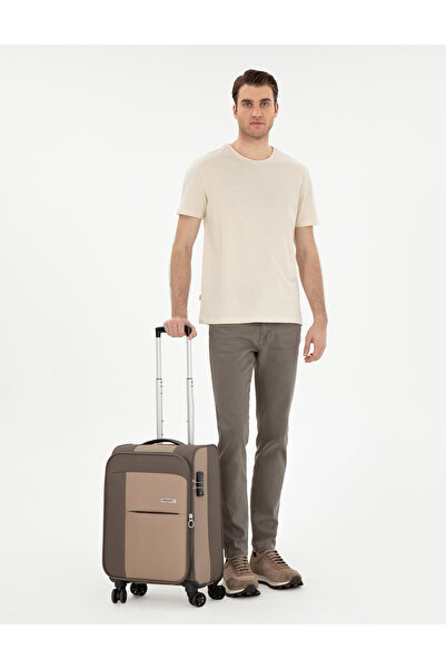 Pierre Cardin Bej Kabin Boy Kumaş Valiz 50312961-VR011