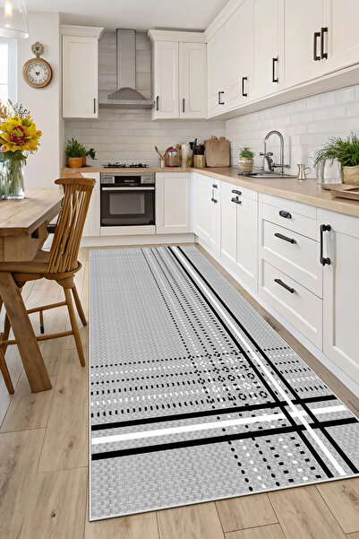 Evimle Makinede yıkanabilir kaymaz taban leke tutmaz mutfak halısı salon halı...