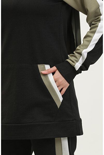 sefamerve İkili Eşofman Takım 23044-02 Siyah Haki