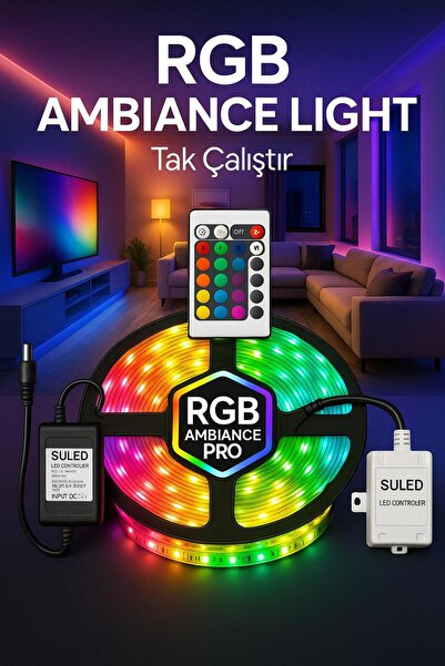 Cata Şerit Led Seti Rgb 5mt Rgb Led Trafo Kumanda