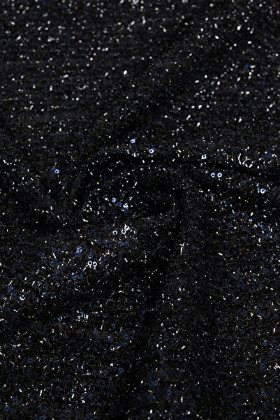 Kumaş Deposu 2 mm Payetli Lacivert Kumaş