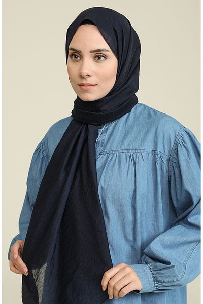 sefamerve Σάλι Madame Mary Aerobin 19078-02 Navy Blue